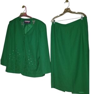 🦄 EMR Collection Embroidery Suit Blazer With Maxi Skirt Church/Office Size 18